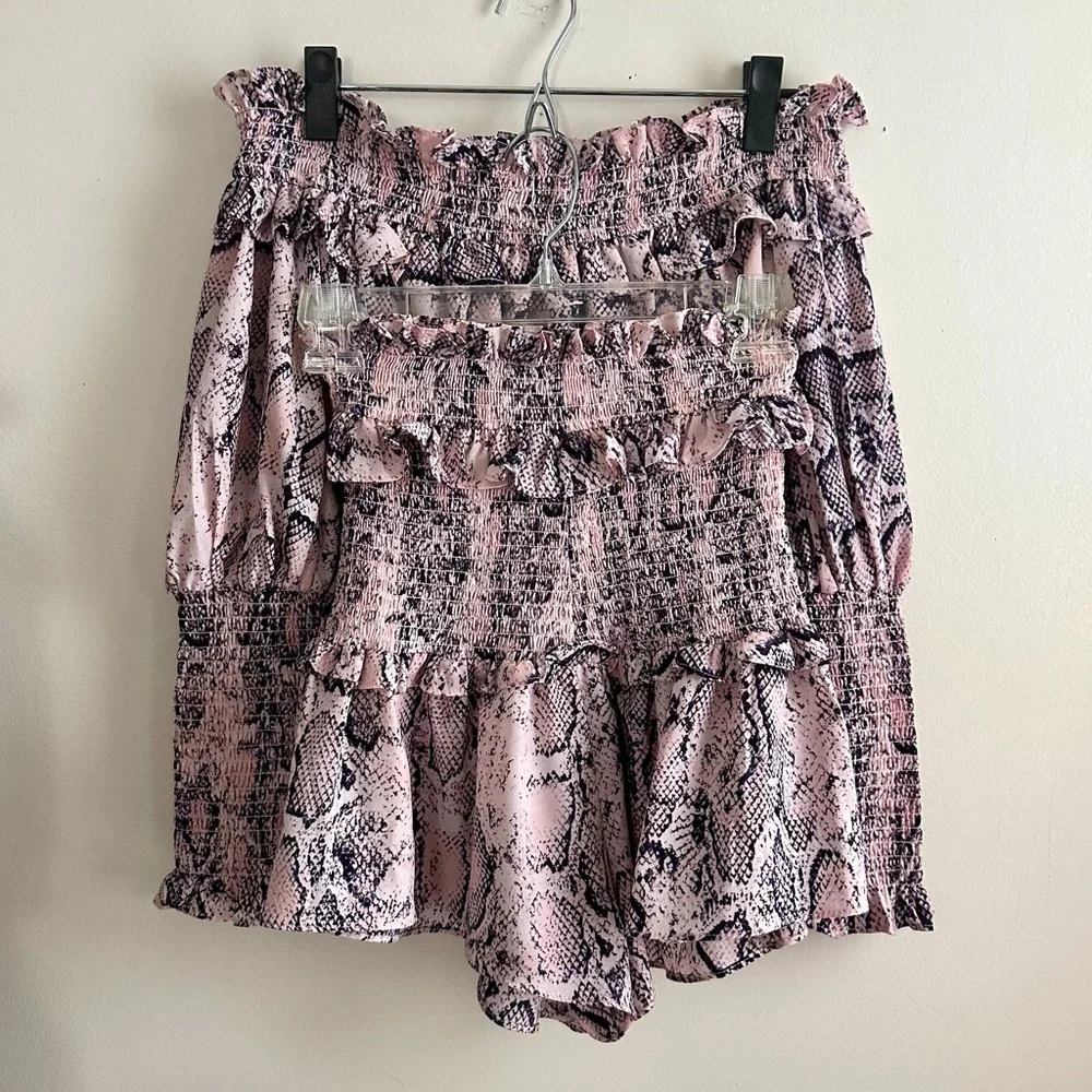 Elliatt •‎ Mia Snakeskin Print Co-ord Set